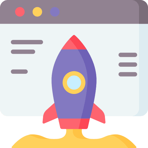 Boost speed browser rocket icon