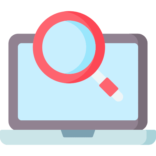Browser seo and web computer search icon