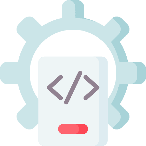 Coding optimization gear source code icon Coding optimization gear source code icon