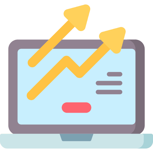Monitoring monitor graph marketing icon