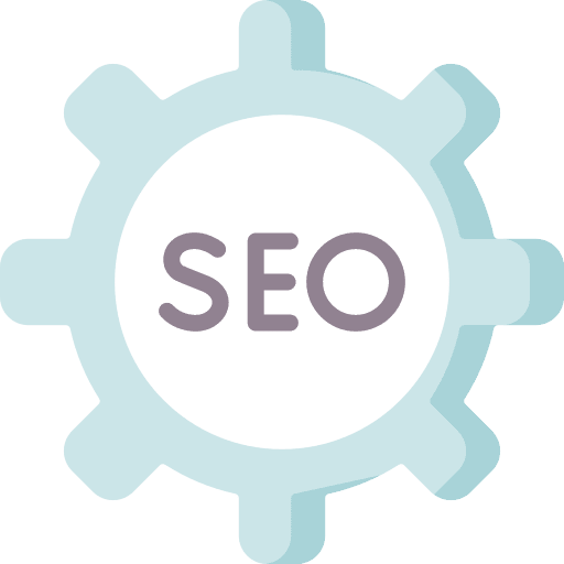 Seo cogwheel seo and web seo icon