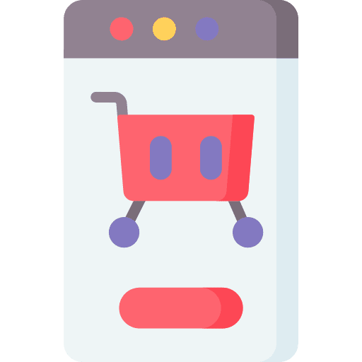 Online shopping website browser ecommerce icon Online shopping website browser ecommerce icon