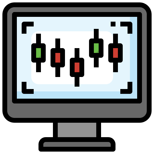 Computer graph market stock icon