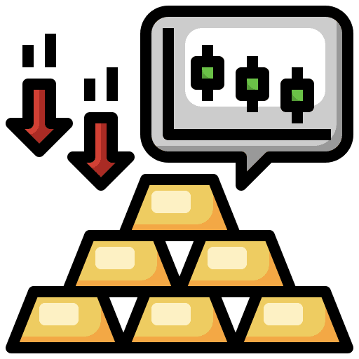 Gold gold price future value icon Gold gold price future value icon