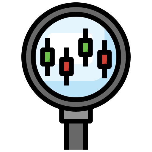 Magnifying glass business and finance market trends magnifying glass icon Magnifying glass business and finance market trends magnifying glass icon