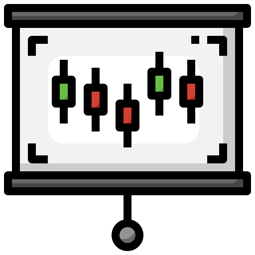 Presentation trading bar graph business and finance icon