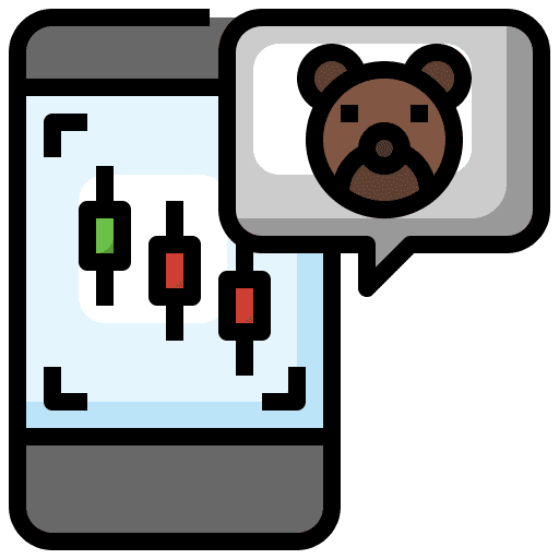 Bear market economy stock investment icon Bear market economy stock investment icon