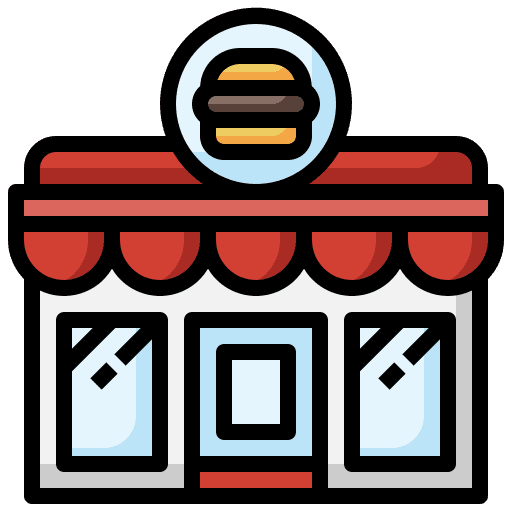 Burger shop food store burger icon