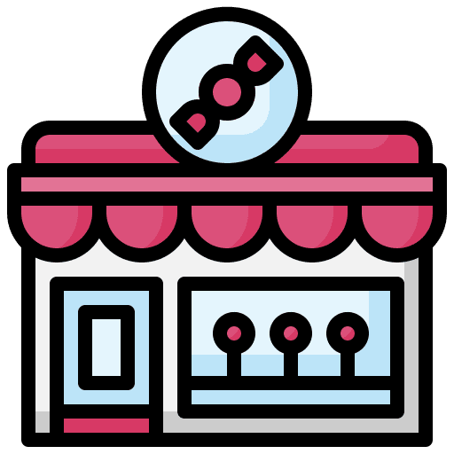 Candy shop building candy shop food icon