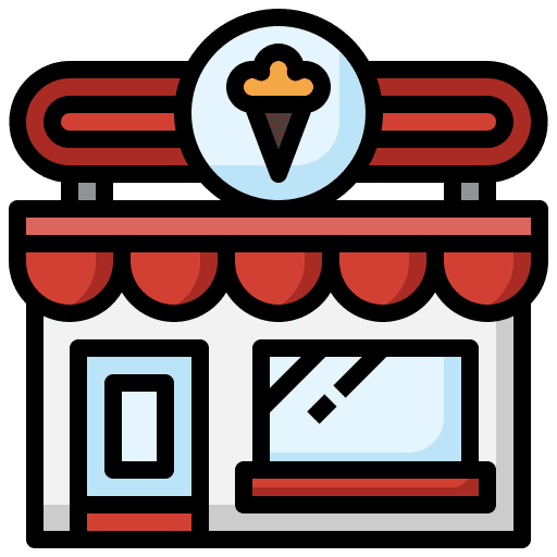 Ice cream shop summertime ice cream sweet icon