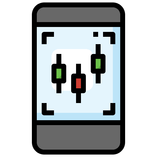 Smartphone smartphone chart market icon Smartphone smartphone chart market icon