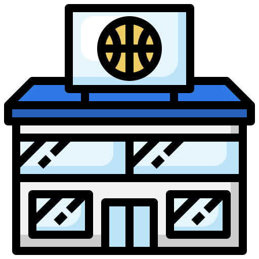 Sport gymnasium excercise building icon Sport gymnasium excercise building icon