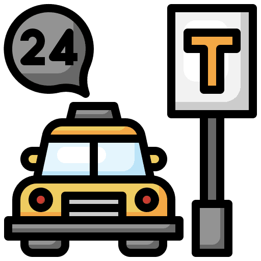 Taxi vehicle pin placeholder icon