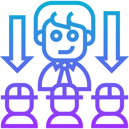 Resource allocation employee professions and jobs icon