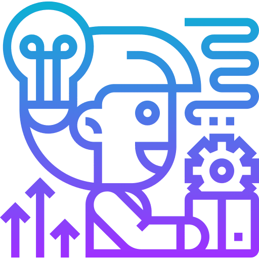 Creative thinking innovation brainstorming product icon Creative thinking innovation brainstorming product icon