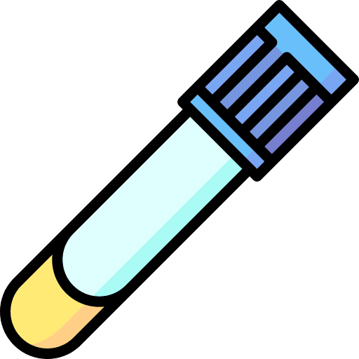 Anticoagulant chemistry blood sample test tube icon
