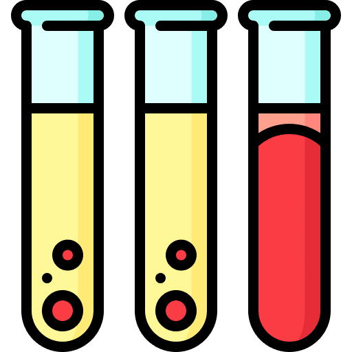 Blood test test tube blood sample icon