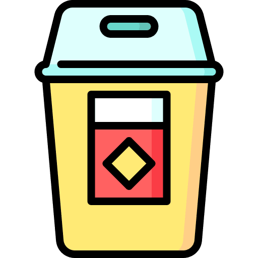 Container trash can clinic basket icon