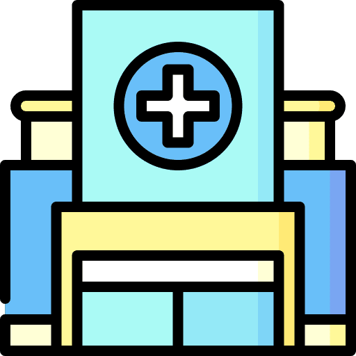 Hospital urban medical building icon Hospital urban medical building icon