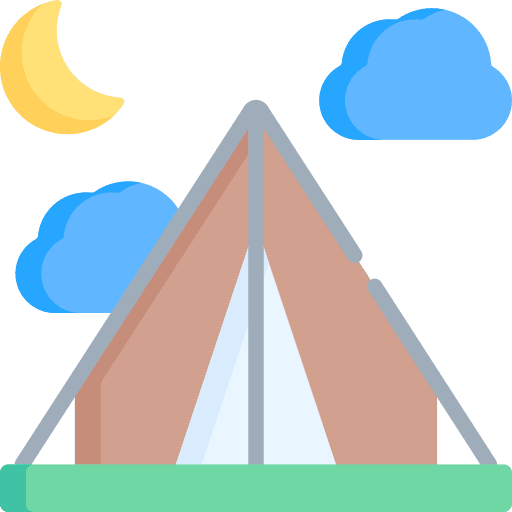 Camping tent tent forest hobbies and free time icon