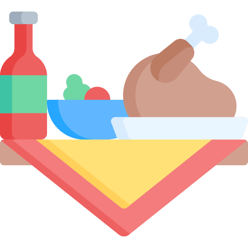 Dinner chicken turkey food and restaurant icon