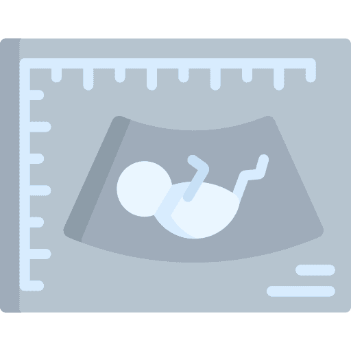 Ultrasound ultrasonography baby kid and baby icon