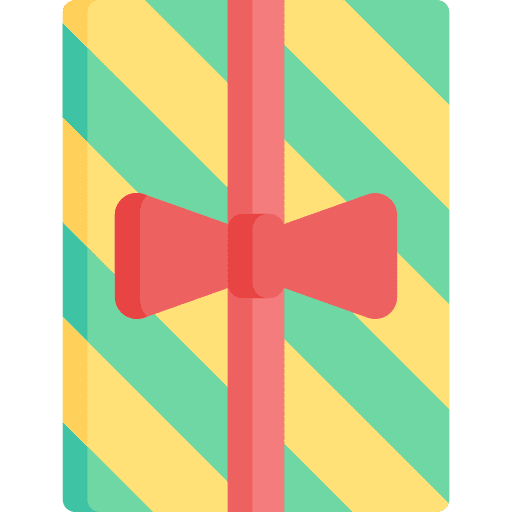 Gift christmas birthday and party present box icon