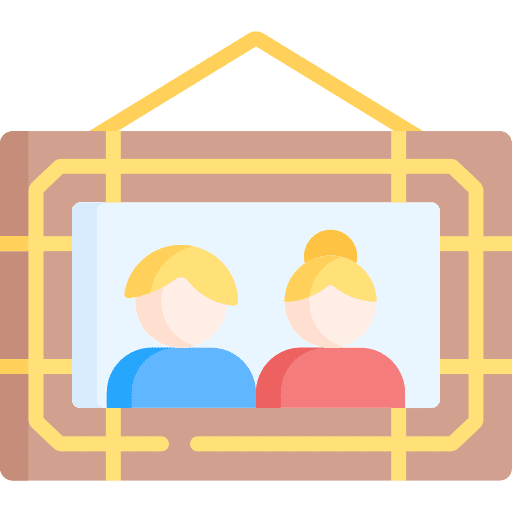 Photo family user photo frame icon