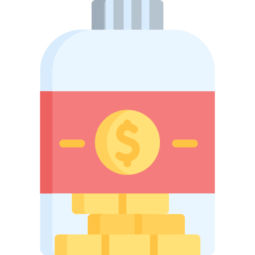 Savings business and finance jar savings icon