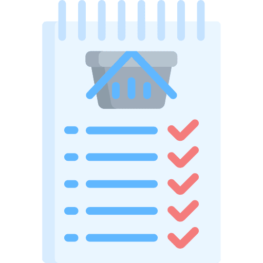 Shopping list purchase buy container icon
