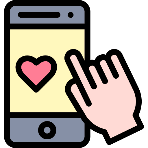Dating app electronics valentine romantic icon