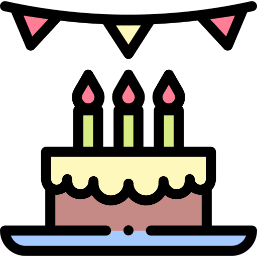 Birthday party food happy birthday birthday party icon