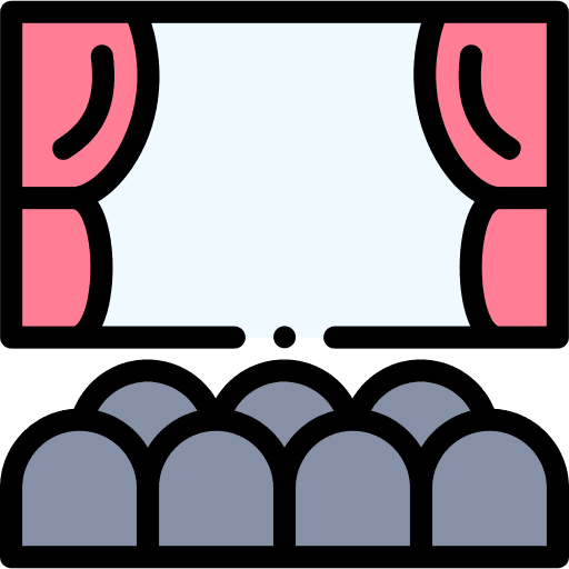 Cinema stage auditorium movie icon Cinema stage auditorium movie icon
