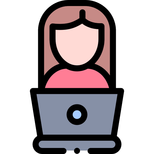 Laptop computer laptop woman icon