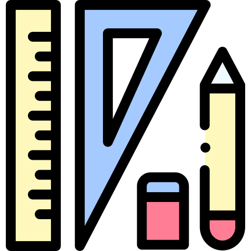 School material school material ruler eraser icon School material school material ruler eraser icon