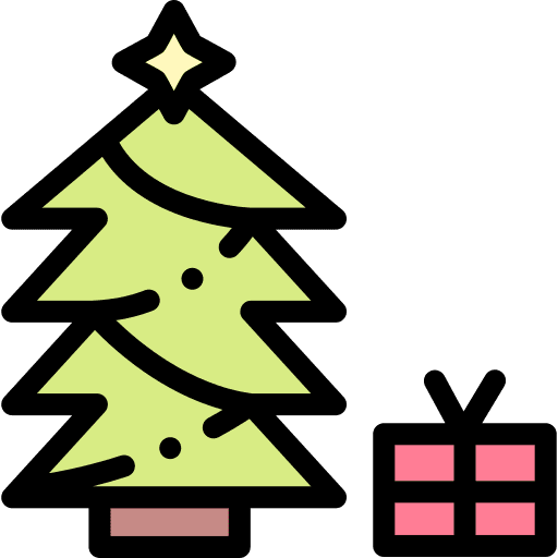 Christmas tree celebration gift present icon Christmas tree celebration gift present icon