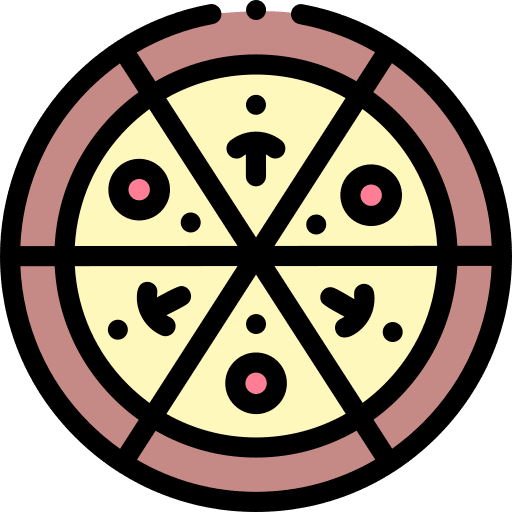 Pizza slice fast food food and restaurant icon Pizza slice fast food food and restaurant icon