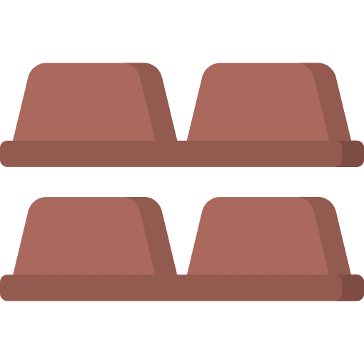 Chocolate bar sweet food and restaurant cocoa icon