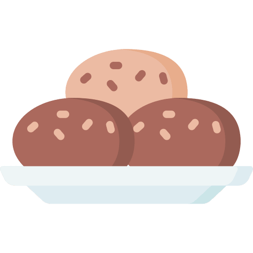 Truffle sweet food and restaurant candy icon