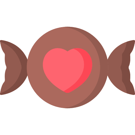 Candy food and restaurant heart truffle icon Candy food and restaurant heart truffle icon