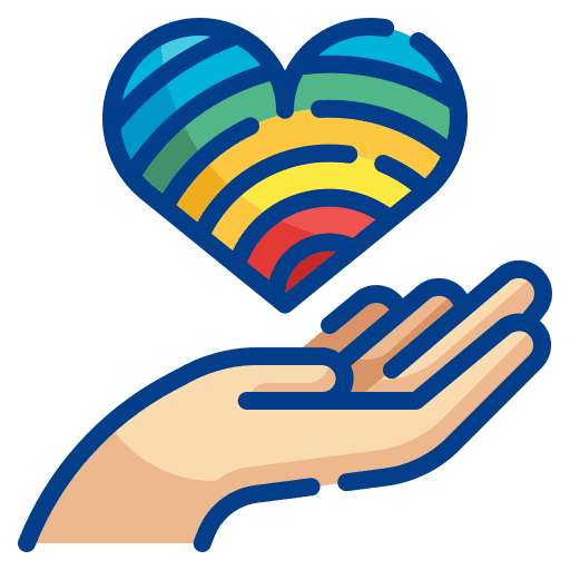 Hand hands and gestures hand heart hand icon