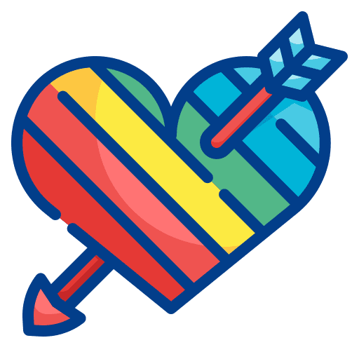 Heart homosexual lesbian love and romance icon