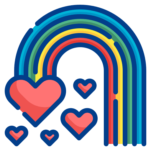 Rainbow arc pride lgbt icon
