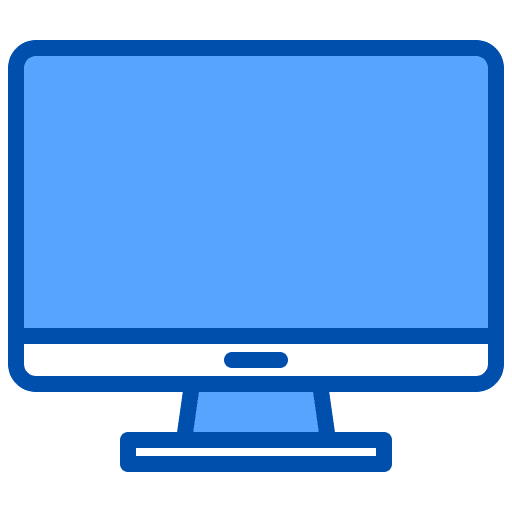 Computer pie chart infographic data analytics icon