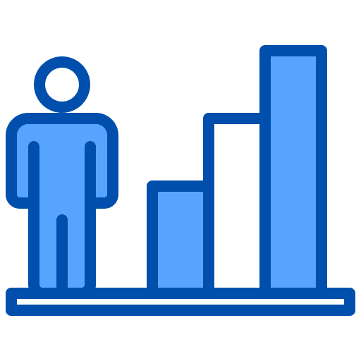 Growth growth presentation bar graph icon