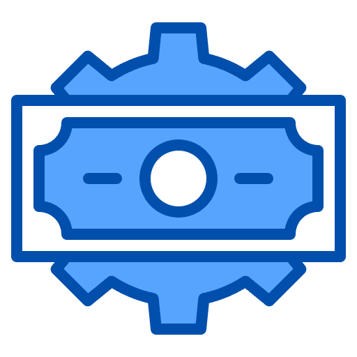 Financial dollar financial gear icon Financial dollar financial gear icon