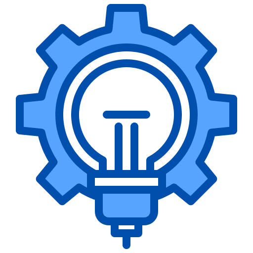 Idea creative education gear icon Idea creative education gear icon