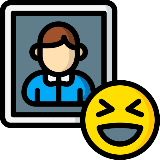 Laugh user reaction social media icon