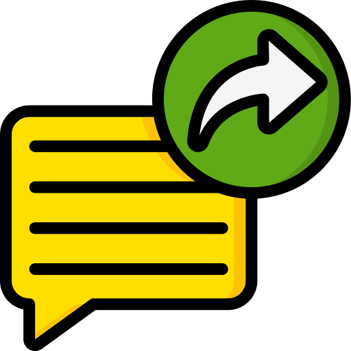Message communications response replying icon