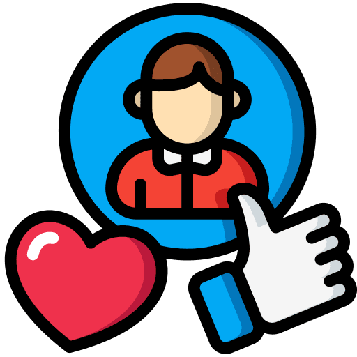 Profile heart profile social media icon